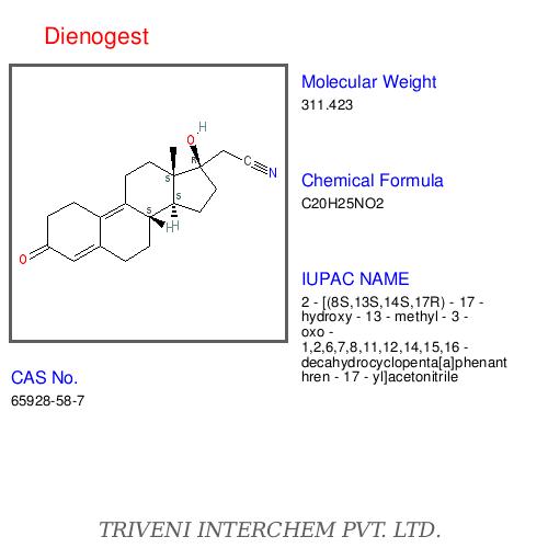 Dienogest - White Powder, C24H30O2, 394.52 g/mol | Oral Contraceptive, Hormonal Balance, Precise Dosage