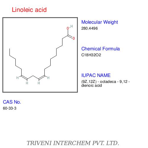 Linoleic Acid - Colorless to Light Yellow Liquid C18H32O2 | Essential Fatty Acid Dietary Supplement Improves Health