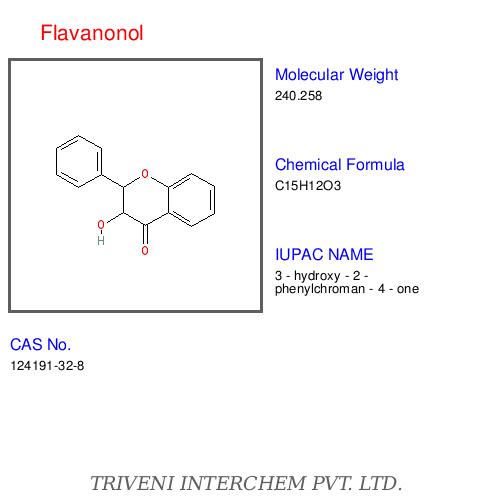 Flavanonol - White Crystalline Powder, C15H12O5, CAS 600-31-4 | High Purity, Antioxidant, Bioavailable