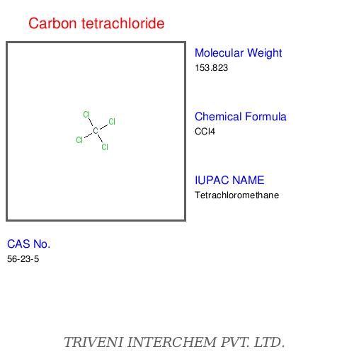 Carbon Tetrachloride - Colorless, Boiling Point 76.72°C, Chemical Formula CCl4 | High Purity, Solvent Properties, Effective Cleaning
