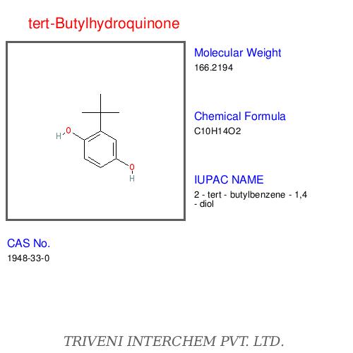 tert-Butylhydroquinone - White Crystalline Powder, CAS 1948-33-0 | High Effectiveness, Preservative, Odorless, Flavorless, No Discoloration