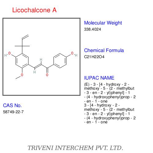 Licochalcone A - C21H22O4, CAS 6492-20-7 | Natural Phenol, Chalconoid, Antimalarial In Vitro