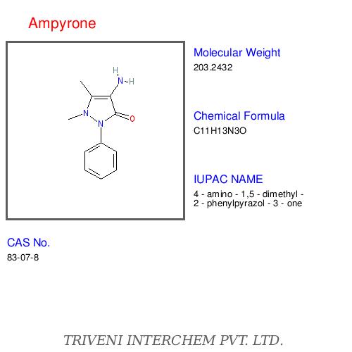 Ampyrone - White Powder, C13H16N2O, 221.28 g/mol | Reagent, Microsome Stimulant, Peroxide and Phenol Biochemical Reactions, Extracellular Water Measurement