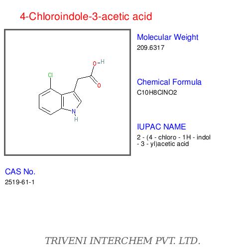 4-Chloroindole-3-acetic acid - White to Off-White Crystalline Powder, C10H8ClNO2 | Plant Growth, Auxin Activity, Chlorinated IAA, Natural Hormone