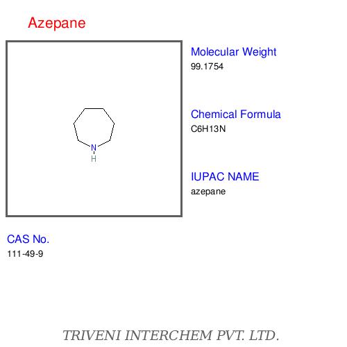 Azepane - Chemical Formula C6H13N, CAS No 1121-30-8 | Saturated Seven-Membered Nitrogen Heterocycle, 99% Purity