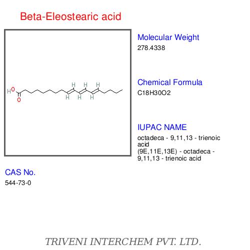 Beta-eleostearic Acid - Octadeca-9,11,13-trienoic Acid, Cas 506-30-1 | High Purity, Versatile, Reactive, Stable, Bioactive
