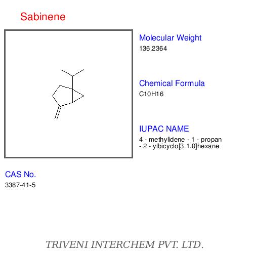 Sabinene - Plant-Derived Colorless Liquid, C10H16, CAS 3392-67-5 | High Purity, Unique Fused Ring Structure, Specific Aroma
