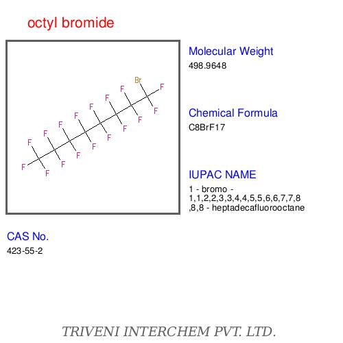 Octyl Bromide - C8H17Br BP 179-180Â°C Density 1.119 g/mL | Solvent Fuel Applications Raw Material Clear Liquid Ethanol-Like Smell