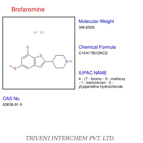 Brofaromine - C18H22ClNO, Molecular Weight 310.41 | Reversible MAO-A Inhibitor, Drug Compound, Purity 99%