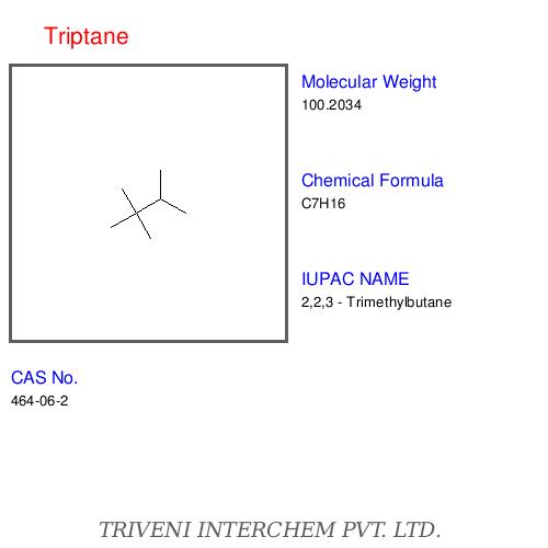 Triptane - C7h16 Alkane, Boiling Point 100â°c | High Purity, Stable, Compact Branched Solvent