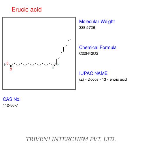 Erucic Acid - C22H42O2, CAS 112-86-7 | High Purity, Bio-Based, Versatile, Sustainable
