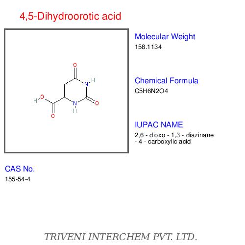 4,5-Dihydroorotic Acid - C5H6N2O3, â¥98% Purity | Water Soluble, Research Grade, Pyrimidine Biosynthesis Intermediate
