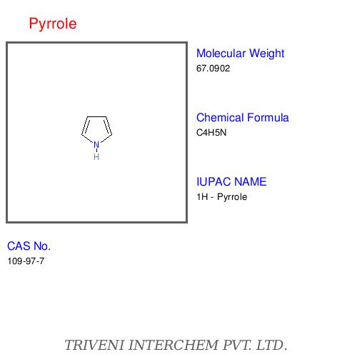 Pyrrole - Colourless Volatile Liquid, C4H5N, Boiling Point 130-131°C | High Purity, Reacts Readily