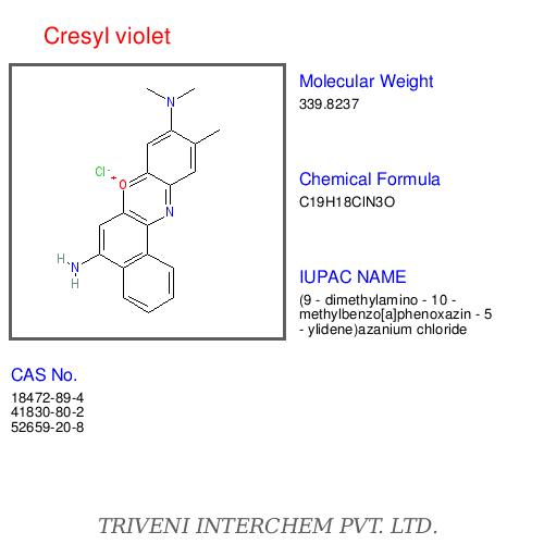 Cresyl Violet - Hexamethylpararosaniline Chloride, Water Soluble | Effective Staining, Reliable Microscopy Clarity, Precise Tissue Results