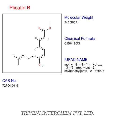 Plicatin B - White Powder, CAS 528-44-6 | Hydroxycinnamic Acid, Natural, 98% Purity, Water Soluble, Research Grade