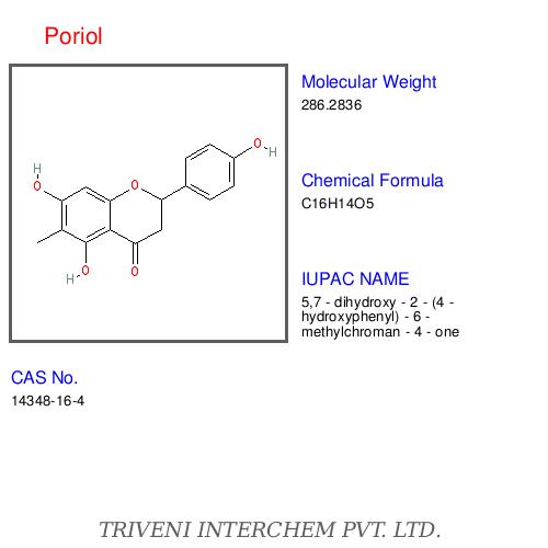 Poriol - C16h14o4 Flavanone, Cas 101-02-8, 98% Purity | Natural Antioxidant, Pharmaceutical Research Use