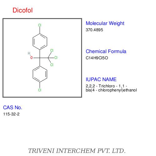 Dicofol - White Crystals C20H18Cl2O 98% Purity | Effective Broad Spectrum Miticide Easy Application
