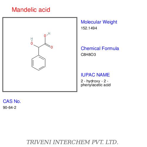 Mandelic Acid - White Crystalline Solid, CAS No 90-64-2, C8H8O3 | High Purity, Water Soluble, Versatile Uses