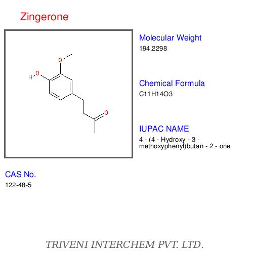 Zingerone - C11H14O3 CAS 18479-58-1 | Crystalline Solid Ginger Pungency Flavor Enhancer Food Additive
