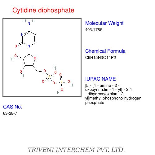 Cytidine Diphosphate - White Crystalline Powder, C9H14N3O11P2 | High Purity, Water Soluble, Biochemically Relevant