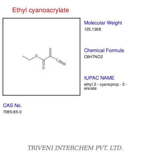 Ethyl Cyanoacrylate - Clear Liquid, C5H7NO2, CAS 1069-45-9 | Fast Bonding, Strong Adhesion, Versatile Use