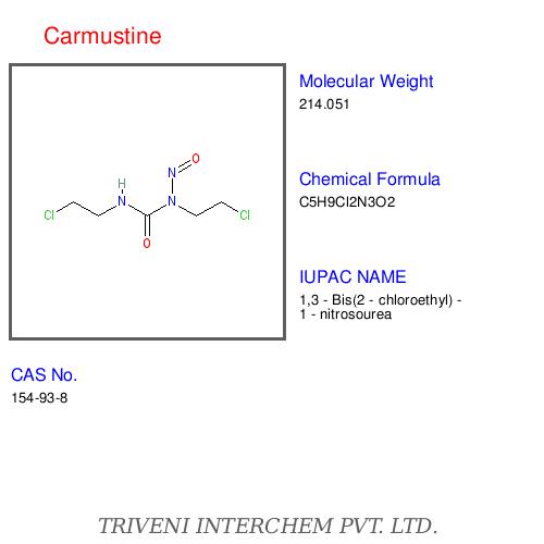 Carmustine - White Crystalline Powder C6H12Cl2N2O2 | Alkylating Agent DNA Crosslinking Chemotherapy Drug
