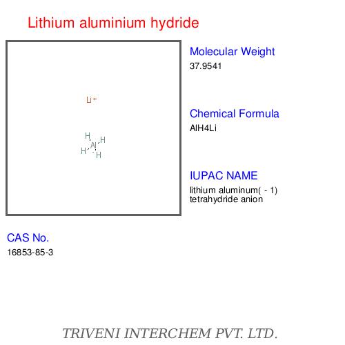 Lithium Aluminium Hydride - White Crystalline Solid CAS 16853-85-3 | Strong Reducing Agent Versatile Reagent High Reactivity