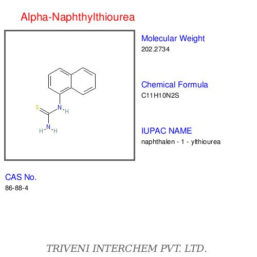 Alpha-Naphthylthiourea - White Crystalline Powder CAS 63-55-8 | Rodent Control Rat Specific Easy Application