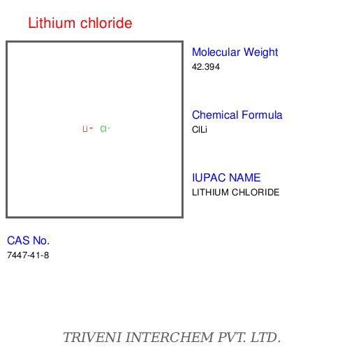 Lithium Chloride - White Crystals 99% Purity 25kg Bags | High Solubility Hygroscopic Easy Handling