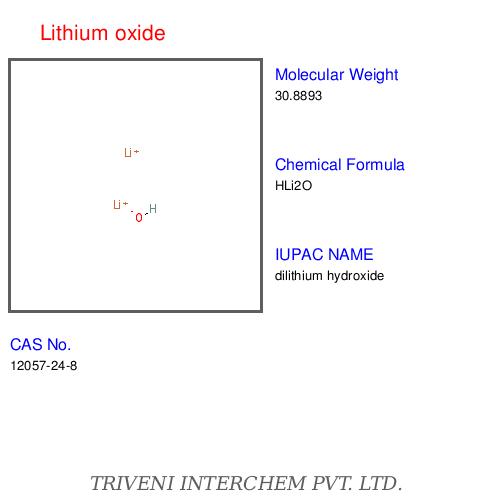 Lithium Oxide - White Inorganic Chemical, CAS 12136-00-2, LiâO, High Purity, Reactive, Chemical Stability