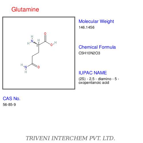 Glutamine - White Powder, CAS 56-85-9, C5H10N2O3 | Muscle Growth, Immune Support, Recovery Aid, Protein Synthesis