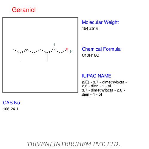 Geraniol - C10H18O, Boiling Point 230°C, Purity 98% | High Purity, Pleasant Aroma, Natural Origin