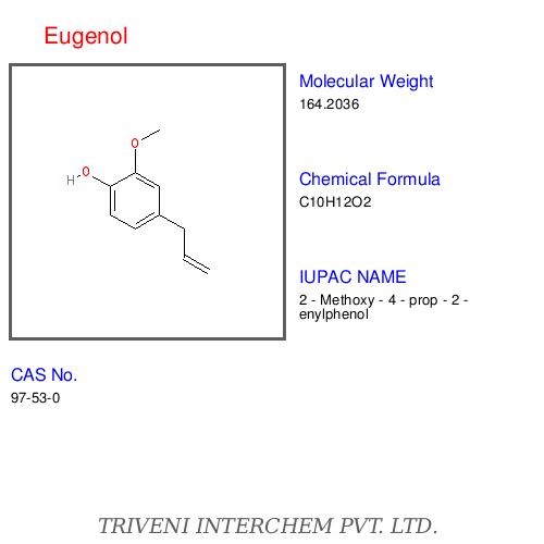 Eugenol - Clear Pale Yellow Oily Liquid, C10H12O2, Boiling Point 255°C | Strong Antiseptic, Natural Anesthetic, Anti-Inflammatory