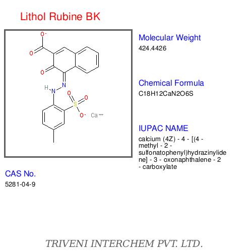Lithol Rubine BK - Calcium Salt Red Powder, C26H22CaN4O4S | Azo Dye, Lambda Max 442 nm, Hot Water Soluble