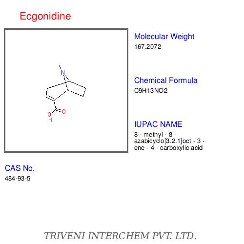 Ecgonidine - Chemical Formula C9H15NO2, CAS No 486-78-5 | High Purity, Precise Synthesis, Water Soluble, Customizable