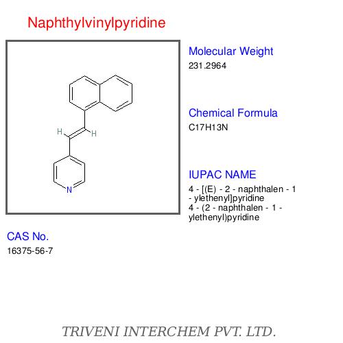 Naphthylvinylpyridine - White Powder, CAS No. 6076-16-3, Water-Soluble | Anticholinergic, Atropine-Like, Pharmaceutical Research Grade
