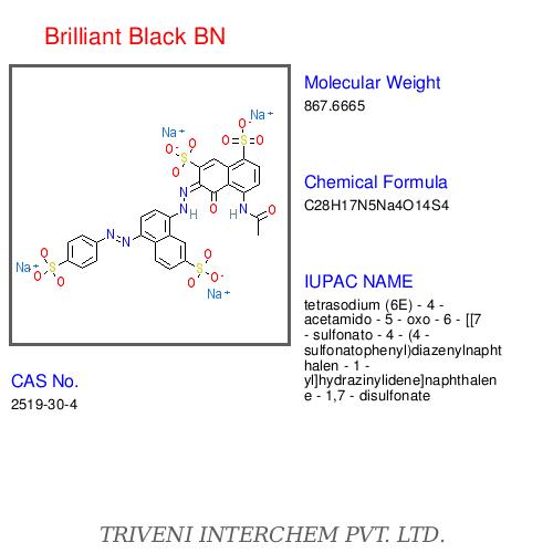 Brilliant Black BN - Food Dye E151, C28H24N6O4S2 Formula, Water Soluble, Intense Color, Versatile Use