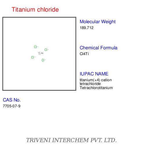 Titanium Chloride - TiCl4, Colorless Liquid, Boiling Point 136.4°C | High Purity, Reactive, Versatile Uses