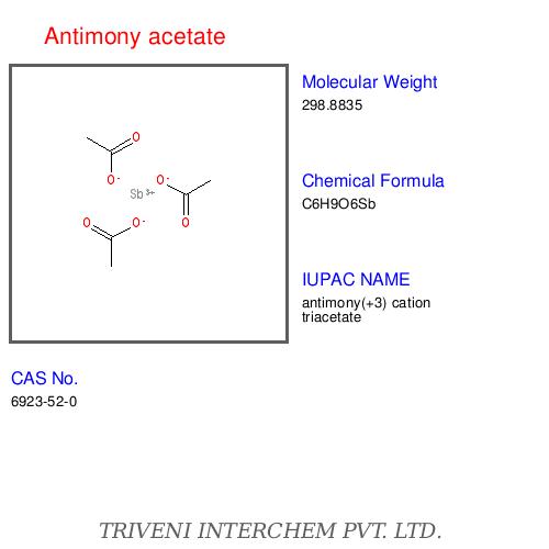 Antimony Acetate - White Powder, CAS 100-09-9 | Catalyst for Synthetic Fiber Production, High Purity 99%