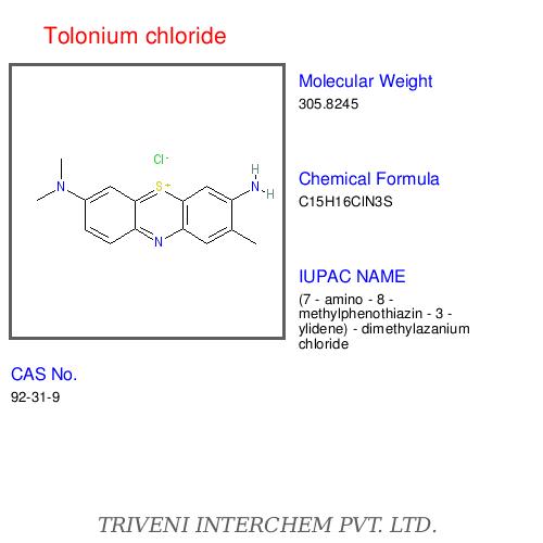 Tolonium Chloride - Dark Green Crystalline Powder, Water Soluble | Lignin Detection, Cellulose Analysis, Plant Tissue Testing, Accurate Results