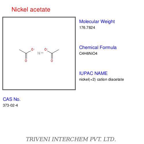Nickel Acetate - Green, Ni(CH3COO)2, 99.9% Purity | Water Soluble, Versatile, Cost Effective