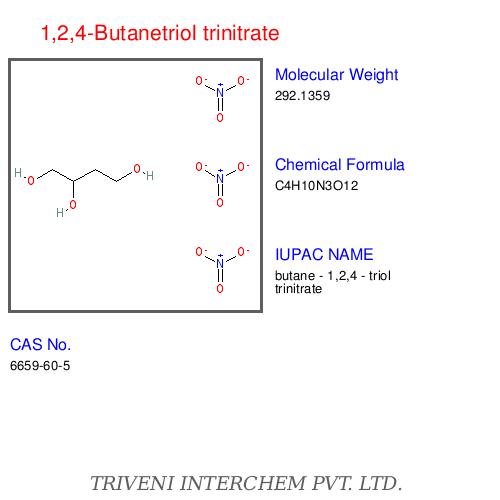 1,2,4-Butanetriol Trinitrate - White Crystalline Powder, C4H9N3O9, â¥99% Purity | Precise Synthesis, Versatile Applications