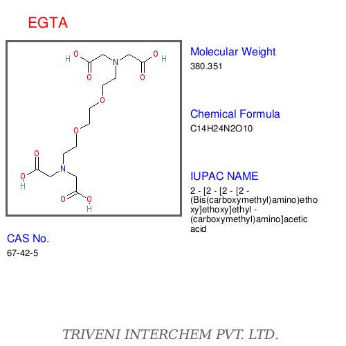 Egta - White Crystalline Powder, Chemical Formula C14h24n2o8, Cas 60-00-4 | High Purity, Protein Purification, Thorium Separation, Cerium Chelation