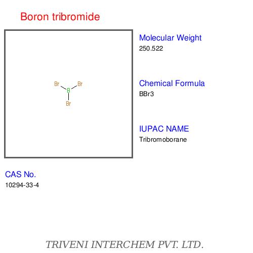 Boron Tribromide - BBr3, Boiling Point 91°C, Density 2.65 g/cm³ | Colorless Liquid, High Purity, Reactive, Versatile