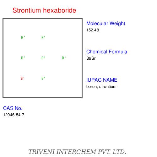Strontium Hexaboride - White, SrB6, 4.3 g/cm³, 2200 °C Melting Point | Very Stable, High Density, Chemical Inertness