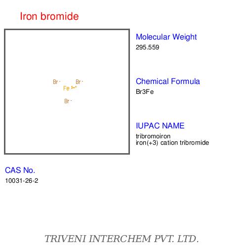 Iron Bromide - Iron(III) Bromide FeBr3, Dark Reddish-Brown, CAS 10031-26-2 | High Purity, Reacts Readily, Versatile Reactant