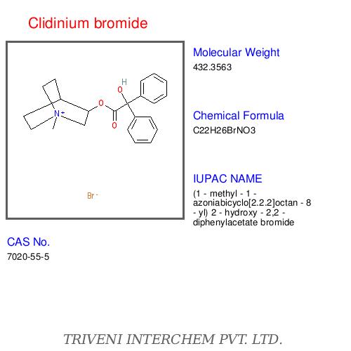 Clidinium Bromide - White Crystalline Powder, 99% Purity | Anticholinergic, Gastrointestinal Spasm Relief, Soluble in Water