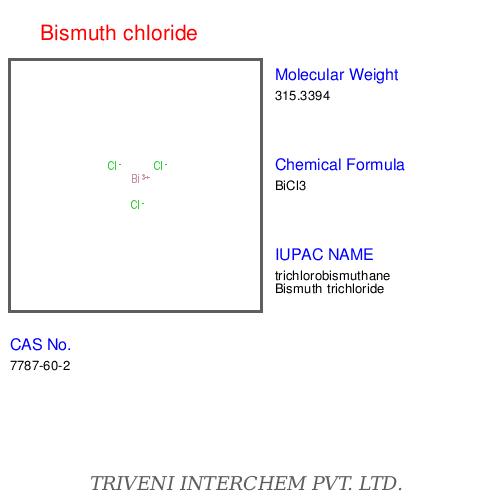 Bismuth Chloride - BiCl3 White Crystals, High Purity, Soluble, Versatile Uses
