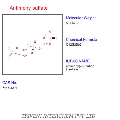 Antimony Sulfate - White Crystalline Powder, Sb2(SO4)3 | High Purity, Semiconductor Doping, Explosive Production, Fireworks Ingredient