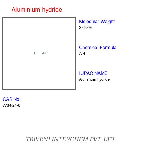 Aluminium Hydride - AlH3 Colorless Solid, CAS 7784-21-6 | Strong Reducing Agent, High Purity, Effective Reagent